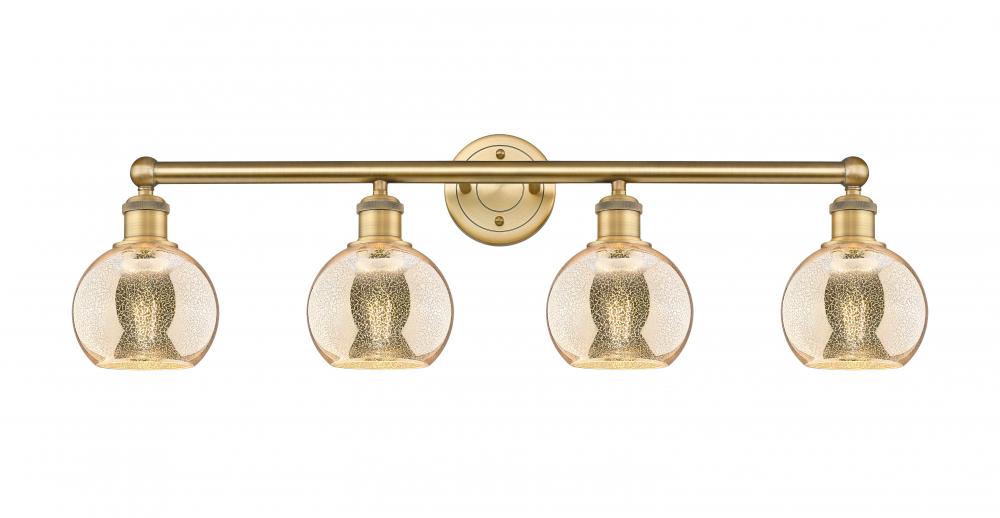 Athens - 4 Light - 33 inch - Brushed Brass - Bath Vanity Light