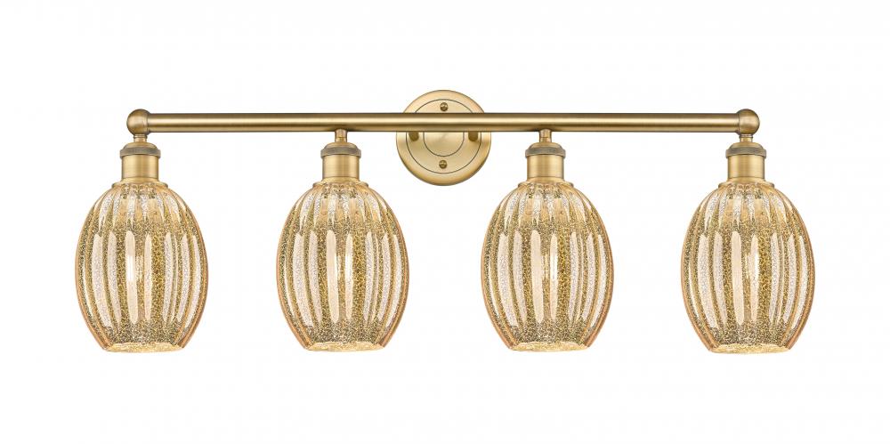 Preston Bulb - 4 Light - 33 inch - Brushed Brass - Bath Vanity Light
