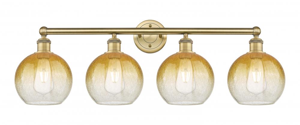 Brookhaven Globe - 4 Light - 35 inch - Brushed Brass - Bath Vanity Light