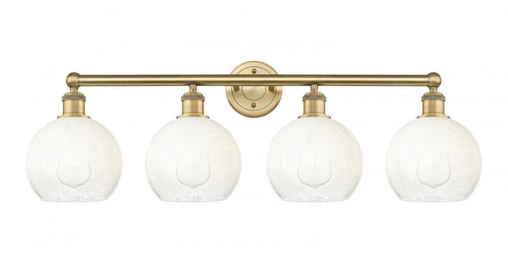 Brookhaven Globe - 4 Light - 35 inch - Brushed Brass - Bath Vanity Light