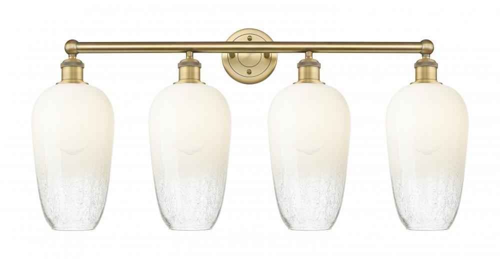 Brookhaven Flute - 4 Light - 34 inch - Brushed Brass - Bath Vanity Light