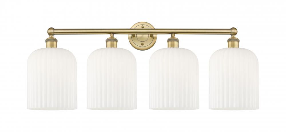 Bridal Veil - 4 Light - 32 inch - Brushed Brass - Bath Vanity Light