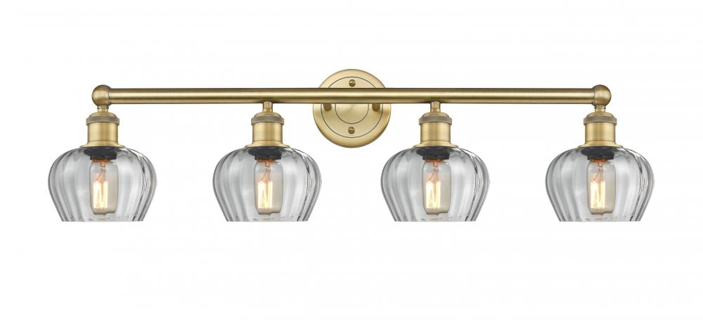 Fenton - 4 Light - 34 inch - Brushed Brass - Bath Vanity Light