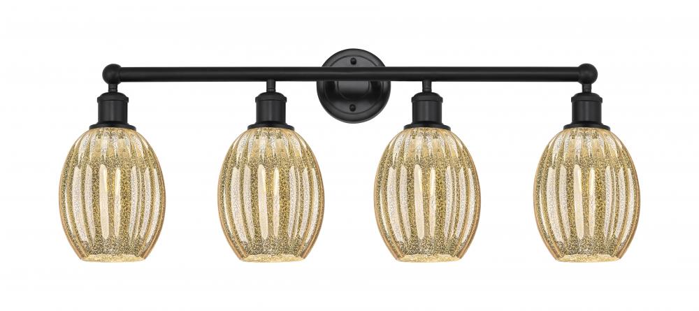 Preston Bulb - 4 Light - 33 inch - Matte Black - Bath Vanity Light