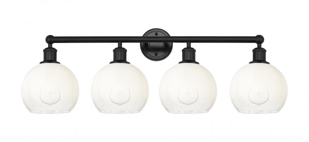 Brookhaven Globe - 4 Light - 35 inch - Matte Black - Bath Vanity Light