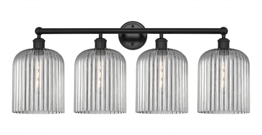 Bridal Veil - 4 Light - 32 inch - Matte Black - Bath Vanity Light