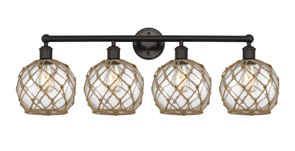 Farmhouse Rope - 4 Light - 35 inch - Oil Rubbed Bronze - Bath Vanity Light