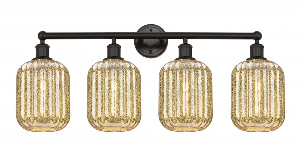 Preston Cylinder - 4 Light - 34 inch - Oil Rubbed Bronze - Bath Vanity Light