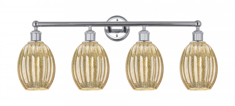 Preston Bulb - 4 Light - 33 inch - Polished Chrome - Bath Vanity Light