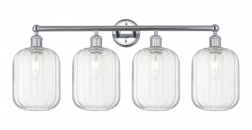 Preston Cylinder - 4 Light - 34 inch - Polished Chrome - Bath Vanity Light