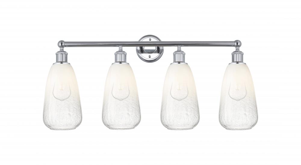 Brookhaven Almond - 4 Light - 33 inch - Polished Chrome - Bath Vanity Light