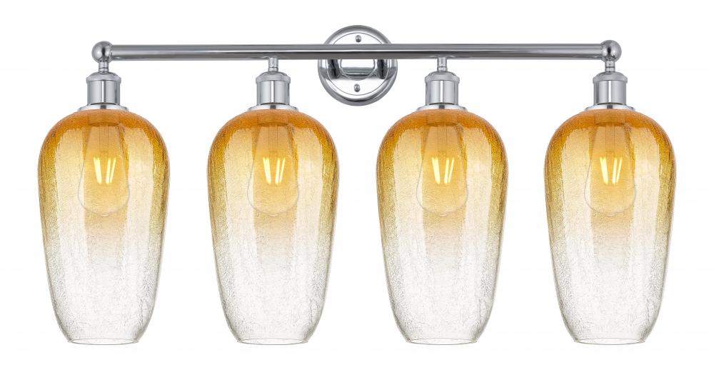 Brookhaven Flute - 4 Light - 34 inch - Polished Chrome - Bath Vanity Light