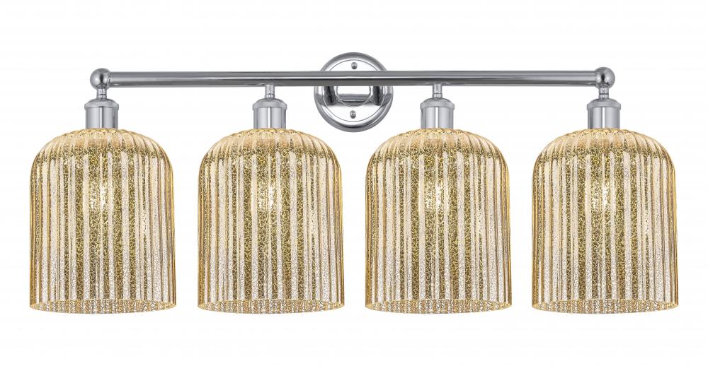 Bridal Veil - 4 Light - 32 inch - Polished Chrome - Bath Vanity Light