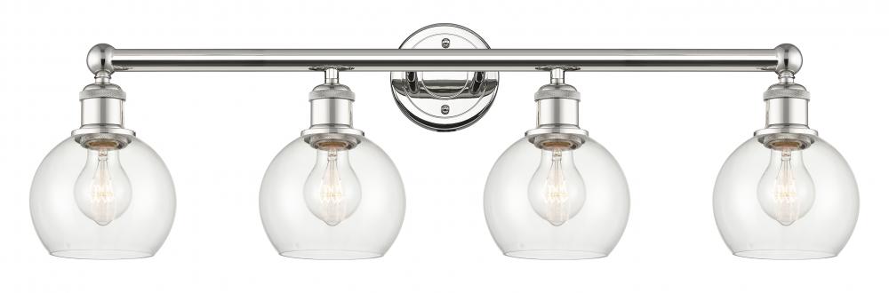 Athens - 4 Light - 33 inch - Polished Nickel - Bath Vanity Light