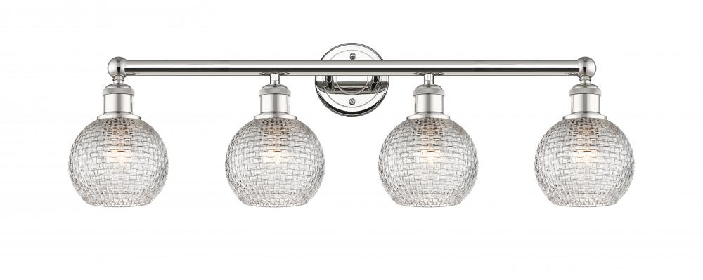 Athens - 4 Light - 33 inch - Polished Nickel - Bath Vanity Light