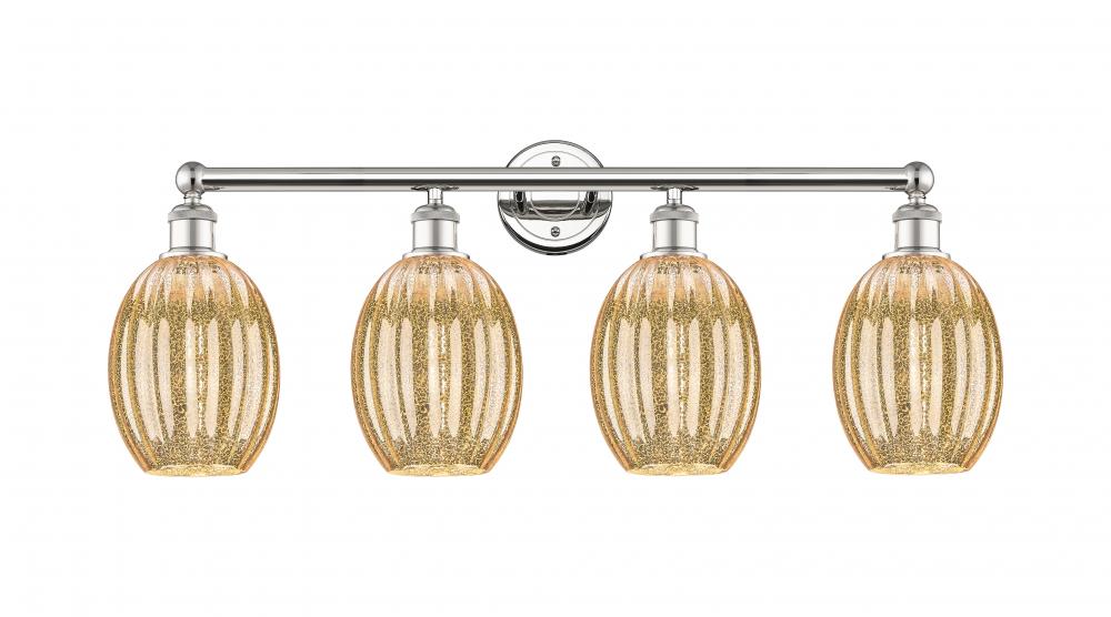 Preston Bulb - 4 Light - 33 inch - Polished Nickel - Bath Vanity Light