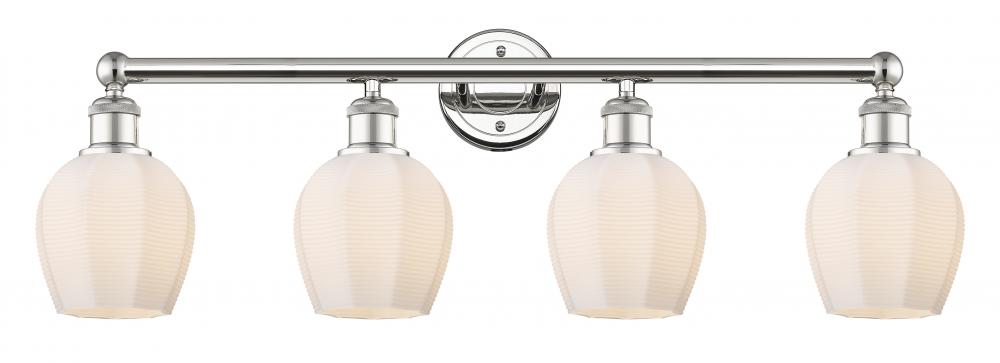 Norfolk - 4 Light - 33 inch - Polished Nickel - Bath Vanity Light