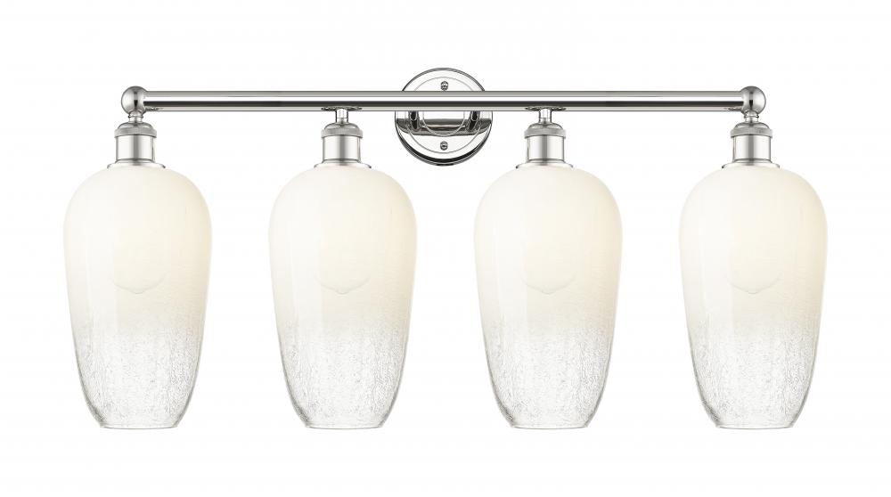 Brookhaven Flute - 4 Light - 34 inch - Polished Nickel - Bath Vanity Light