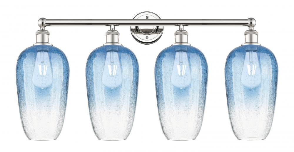 Brookhaven Flute - 4 Light - 34 inch - Polished Nickel - Bath Vanity Light