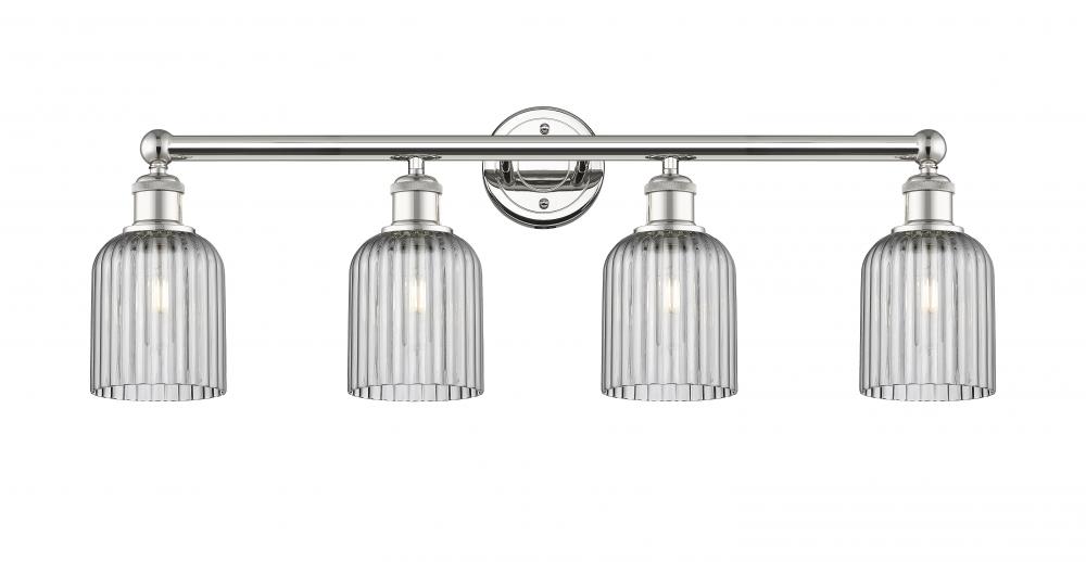 Bridal Veil - 4 Light - 32 inch - Polished Nickel - Bath Vanity Light