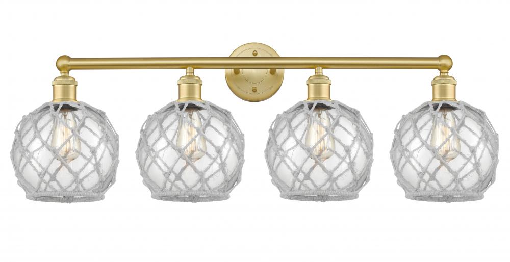 Farmhouse Rope - 4 Light - 35 inch - Satin Gold - Bath Vanity Light