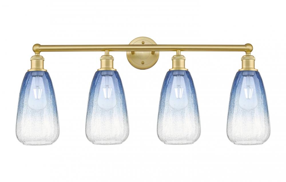 Brookhaven Almond - 4 Light - 33 inch - Satin Gold - Bath Vanity Light