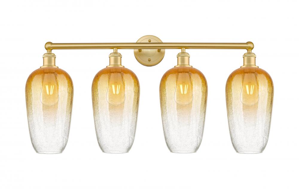 Brookhaven Flute - 4 Light - 34 inch - Satin Gold - Bath Vanity Light