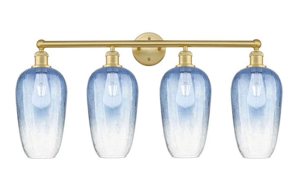 Brookhaven Flute - 4 Light - 34 inch - Satin Gold - Bath Vanity Light