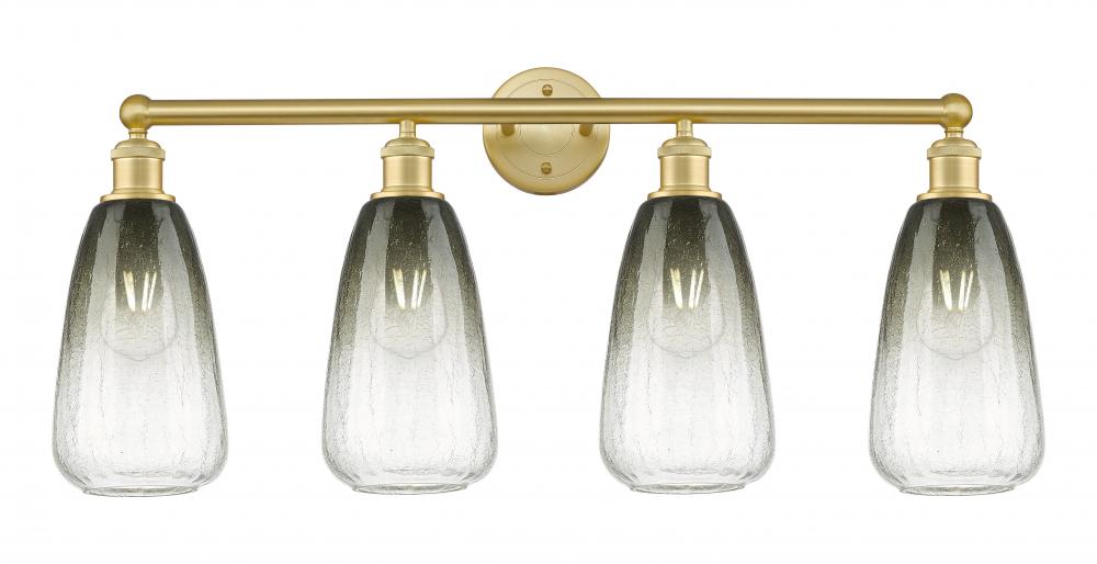 Brookhaven Flute - 4 Light - 34 inch - Satin Gold - Bath Vanity Light