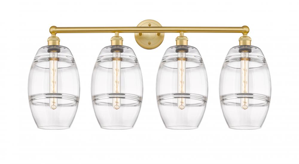 Vaz - 4 Light - 35 inch - Satin Gold - Bath Vanity Light