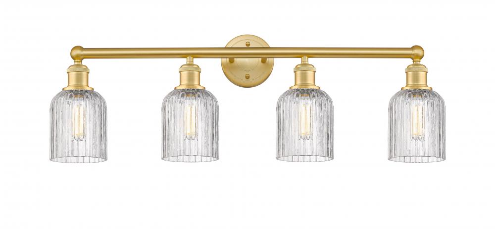Bridal Veil - 4 Light - 32 inch - Satin Gold - Bath Vanity Light