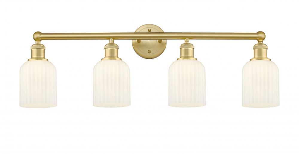 Bridal Veil - 4 Light - 32 inch - Satin Gold - Bath Vanity Light