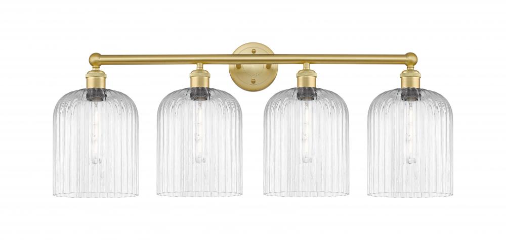 Bridal Veil - 4 Light - 32 inch - Satin Gold - Bath Vanity Light