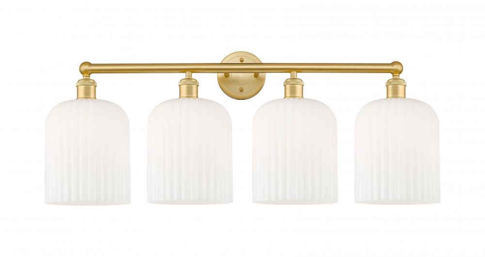 Bridal Veil - 4 Light - 32 inch - Satin Gold - Bath Vanity Light