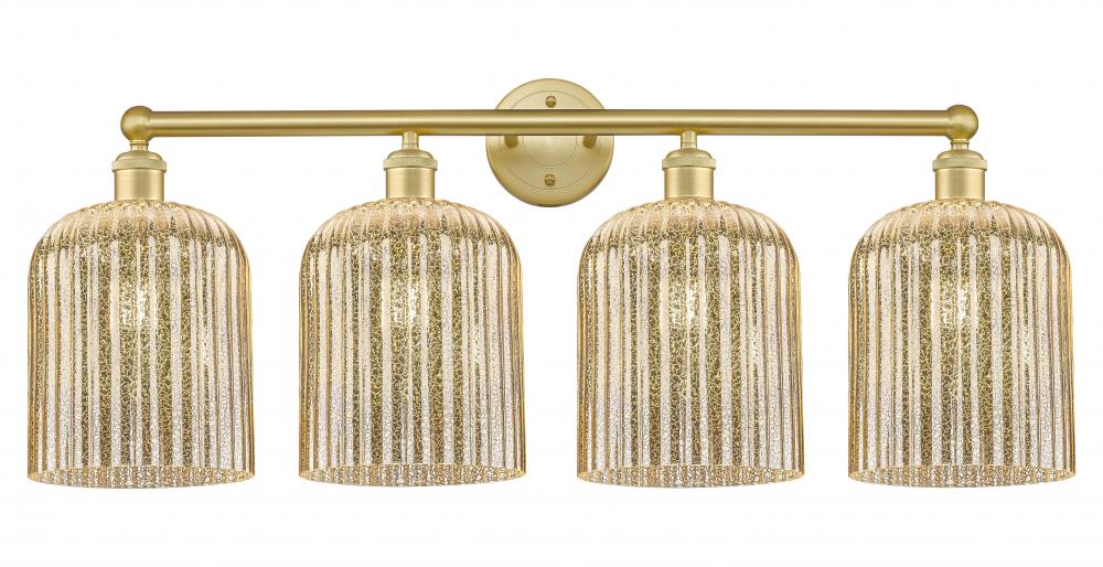 Bridal Veil - 4 Light - 32 inch - Satin Gold - Bath Vanity Light