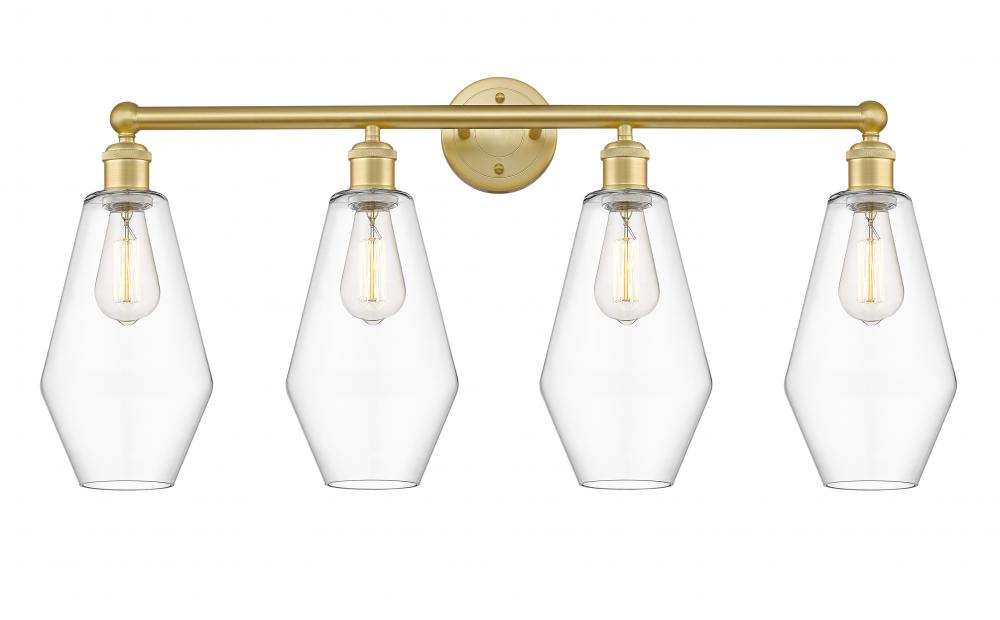 Cindyrella - 4 Light - 34 inch - Satin Gold - Bath Vanity Light