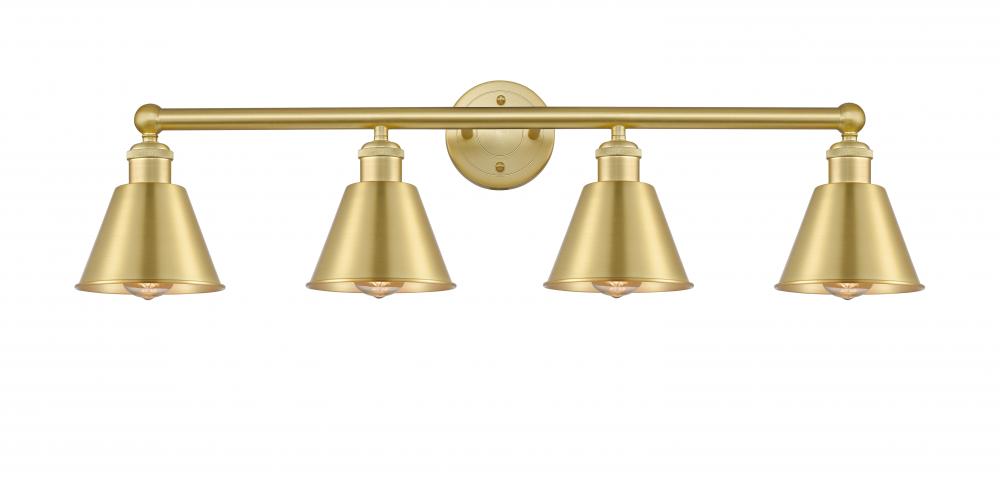 Smithfield - 4 Light - 34 inch - Satin Gold - Bath Vanity Light