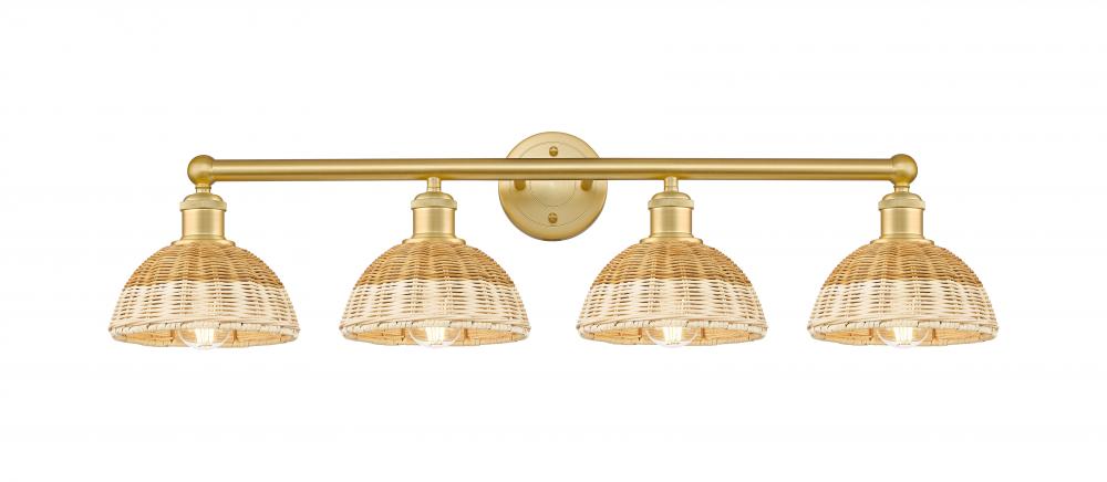 Bristol Natural II - 4 Light - 35 inch - Satin Gold - Bath Vanity Light