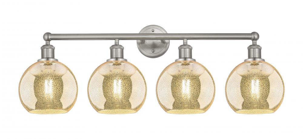 Athens - 4 Light - 35 inch - Satin Nickel - Bath Vanity Light