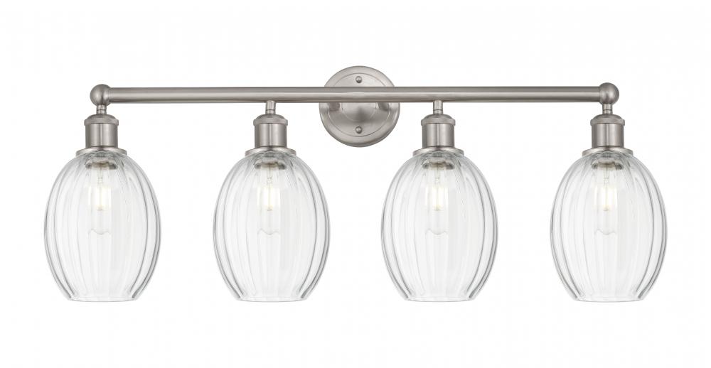 Preston Bulb - 4 Light - 33 inch - Brushed Satin Nickel - Bath Vanity Light