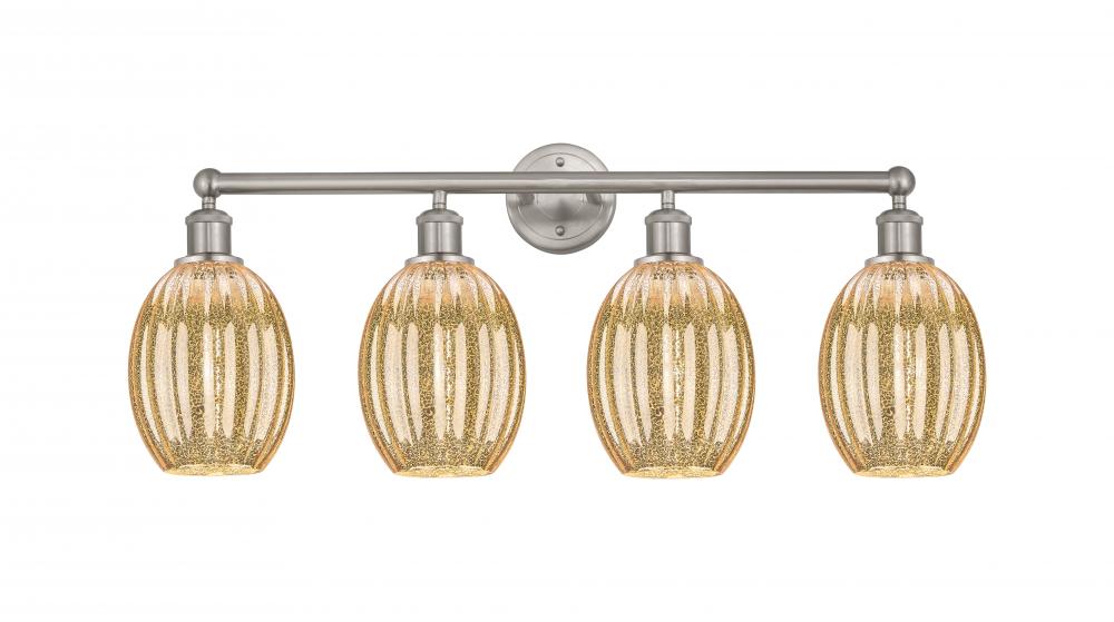 Preston Bulb - 4 Light - 33 inch - Brushed Satin Nickel - Bath Vanity Light