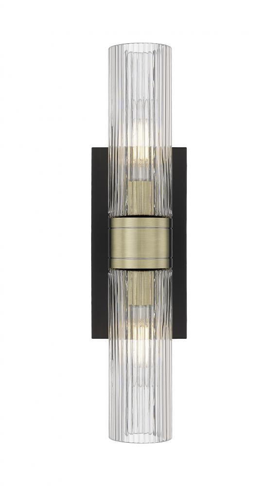 Boreas - 2 Light - 18 inch - Black Antique Brass - Bath Vanity Light