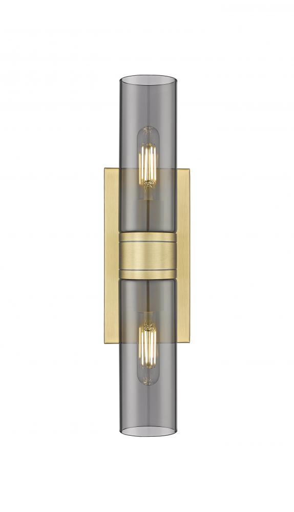 Boreas - 2 Light - 18 inch - Brushed Brass - Bath Vanity Light