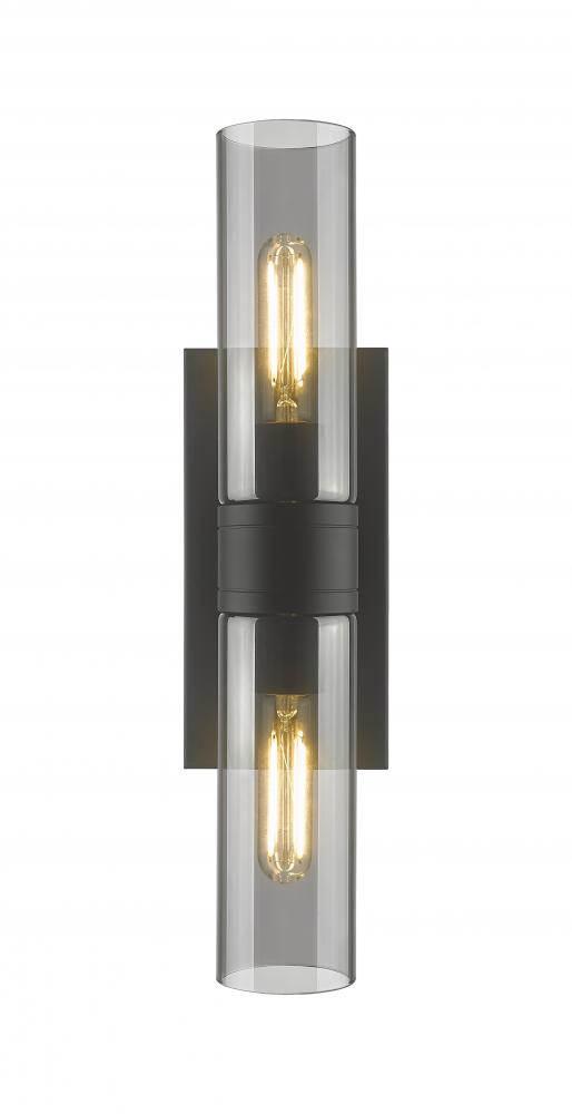 Boreas - 2 Light - 18 inch - Matte Black - Bath Vanity Light