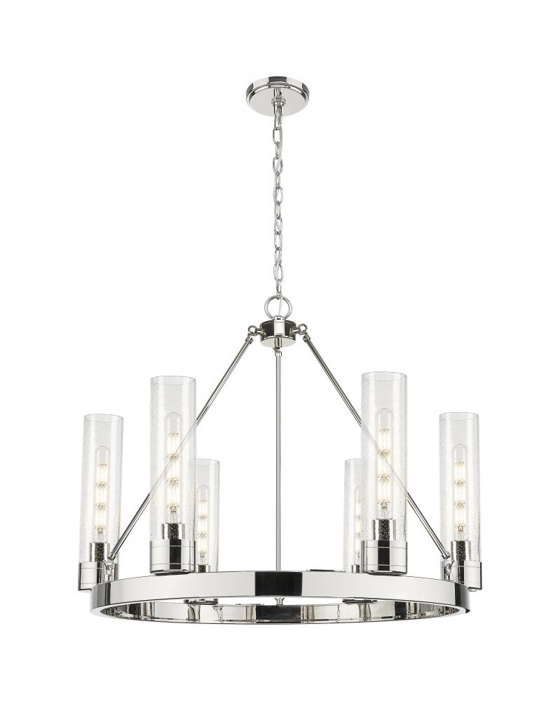 Boreas - 6 Light - 29 inch - Polished Nickel - Chandelier
