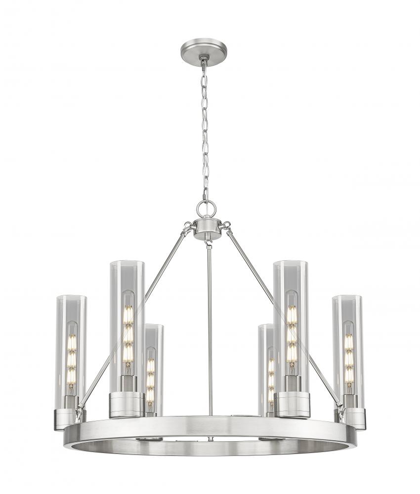 Boreas - 6 Light - 29 inch - Satin Nickel - Chandelier