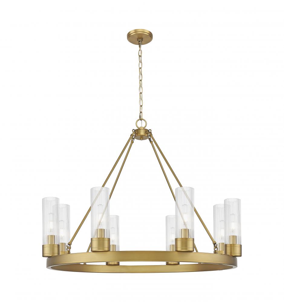 Boreas - 8 Light - 36 inch - Brushed Brass - Chandelier