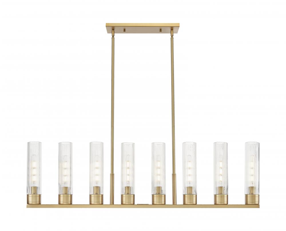 Boreas - 8 Light - 48 inch - Brushed Brass - Linear Pendant
