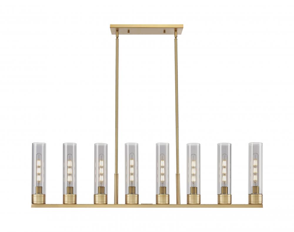 Boreas - 8 Light - 48 inch - Brushed Brass - Linear Pendant