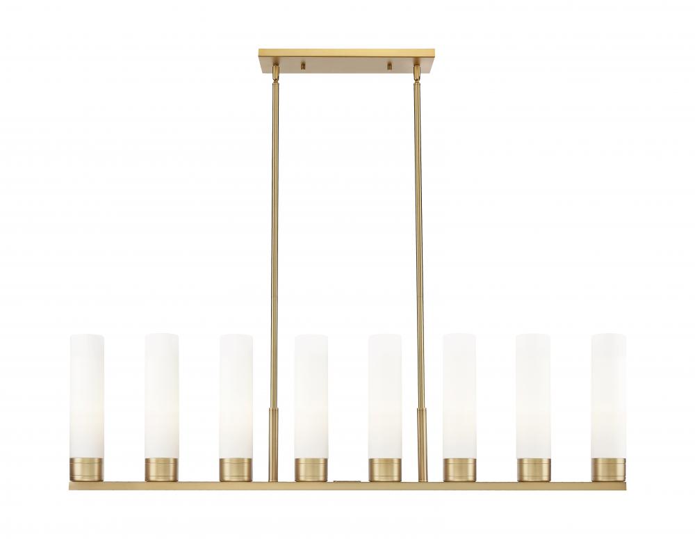 Boreas - 8 Light - 48 inch - Brushed Brass - Linear Pendant